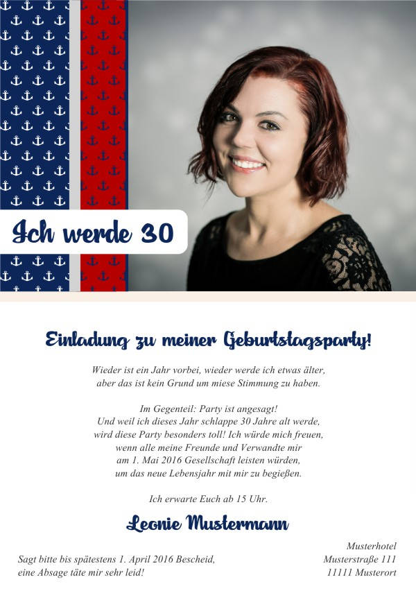 Maritime Einladungskarten zum Geburtstag