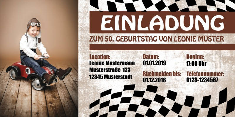 Originelle Einladungskarten zum 50 Geburtstag