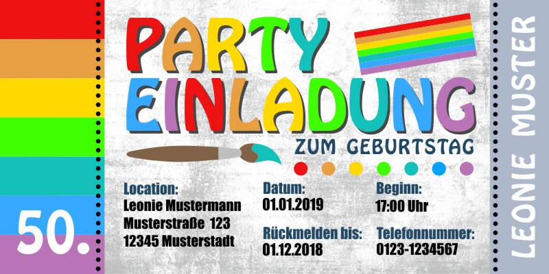 Originelle Einladungskarten zum 50 Geburtstag