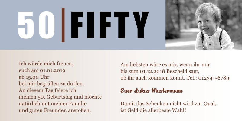 Beliebte Geburtstagseinladungen 50 Originelle Einladungskarten zum 50 Geburtstag