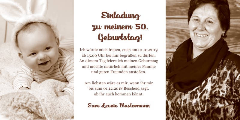 Originelle Einladungskarten zum 50 Geburtstag