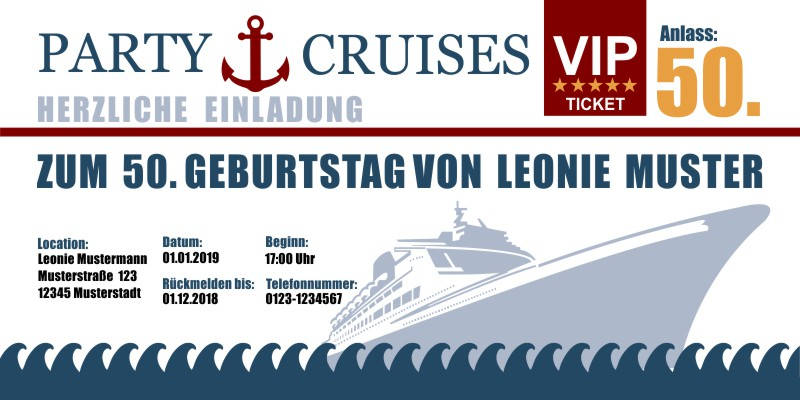 Originelle Einladungskarten zum 50 Geburtstag