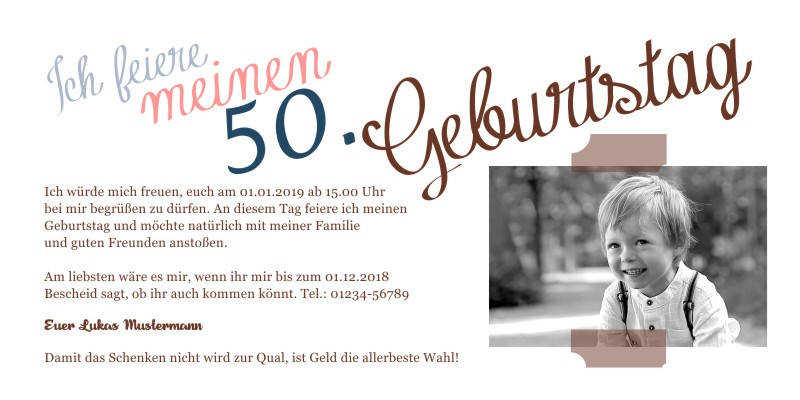 Beliebte Geburtstagseinladungen 50 Originelle Einladungskarten zum 50 Geburtstag