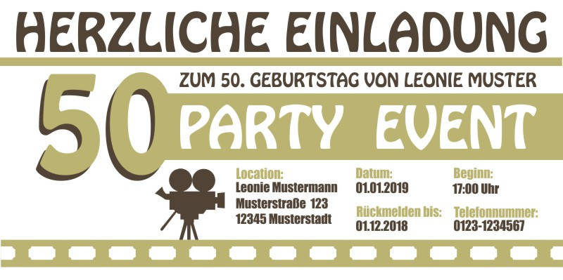 Beliebte Geburtstagseinladungen 50 Originelle Einladungskarten zum 50 Geburtstag