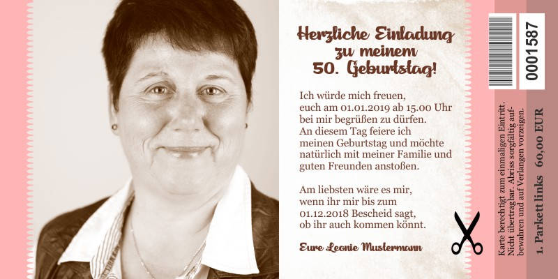 Originelle Einladungskarten zum 50 Geburtstag