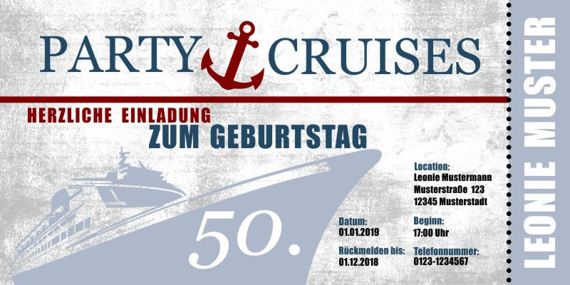 Originelle Einladungskarten zum 50 Geburtstag