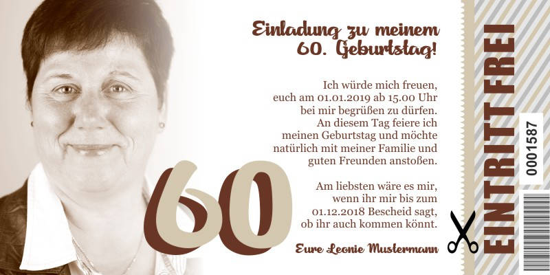 Originelle Einladungskarten 60 Geburtstag Personliche Einladungen Zum 60 Geburtstag