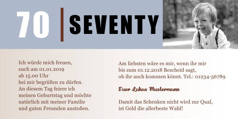 Beliebte Geburtstagseinladungen 70 Originelle Einladungskarten zum 70 Geburtstag