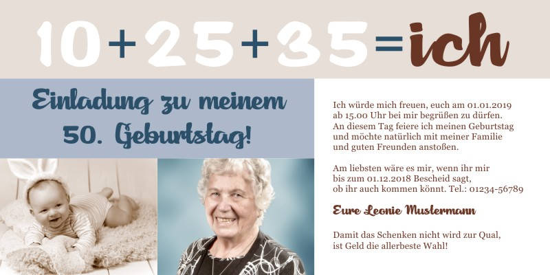 Originelle Einladungskarten zum 70 Geburtstag