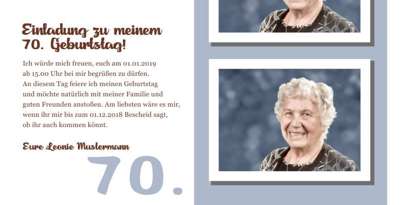 Beliebte Geburtstagseinladungen 70 Originelle Einladungskarten zum 70 Geburtstag