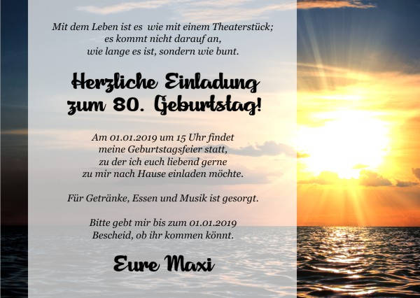 Maritime Einladungskarten zum Geburtstag