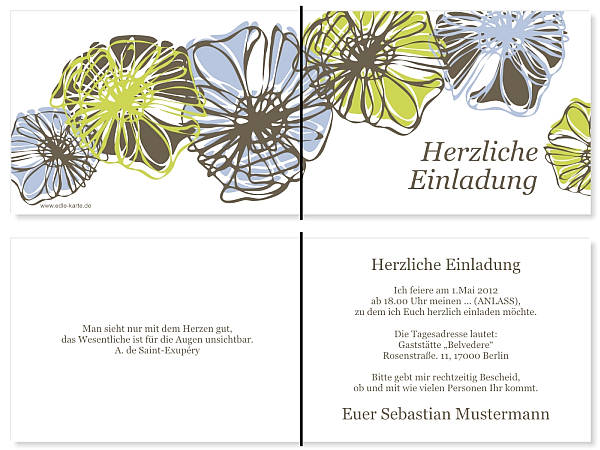 personalisierte Einladungen zum Geburtstag
