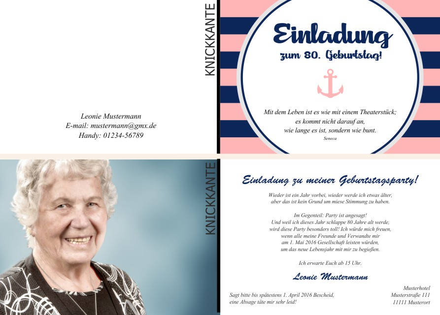 Maritime Einladungskarten zum Geburtstag