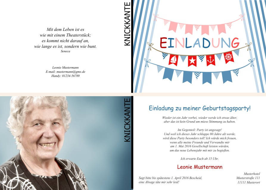 Maritime Einladungskarten zum Geburtstag