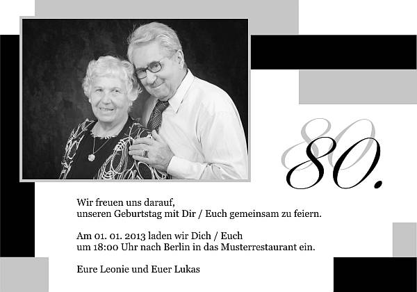 personalisierte Einladungen zum Geburtstag