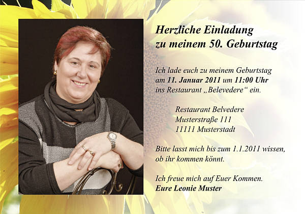 personalisierte Einladungen zum Geburtstag