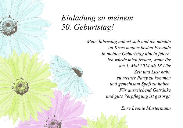 personalisierte Einladungen zum Geburtstag