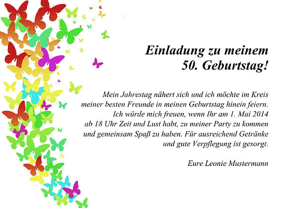 personalisierte Einladungen zum Geburtstag