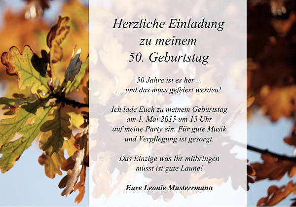 personalisierte Einladungen zum Geburtstag