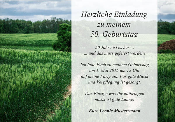 personalisierte Einladungen zum Geburtstag