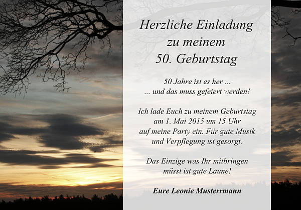 personalisierte Einladungen zum Geburtstag