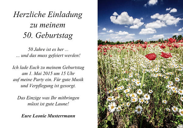 personalisierte Einladungen zum Geburtstag