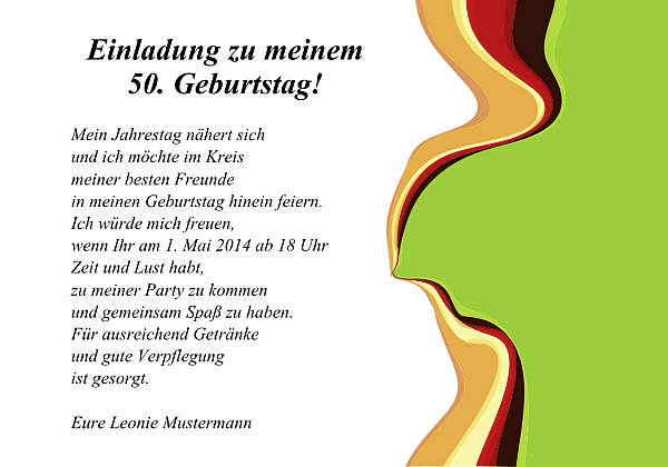 personalisierte Einladungen zum Geburtstag