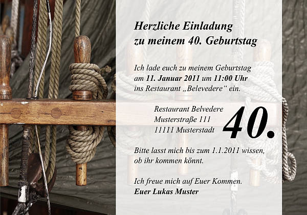 personalisierte Einladungen zum Geburtstag