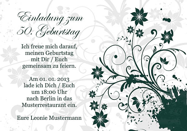 personalisierte Einladungen zum Geburtstag