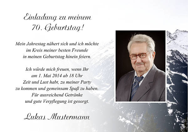 personalisierte Einladungen zum Geburtstag