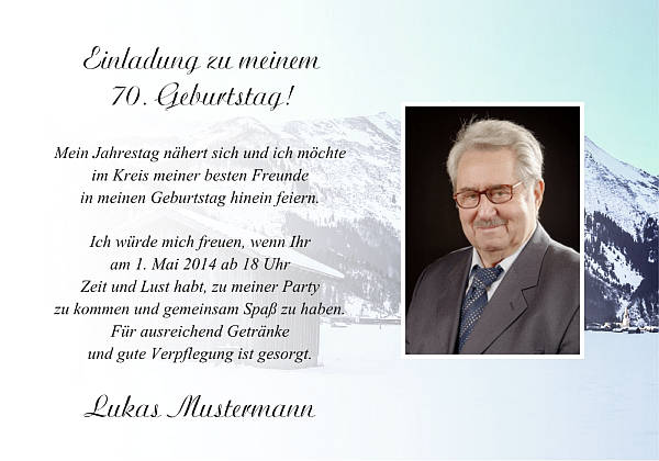 personalisierte Einladungen zum Geburtstag