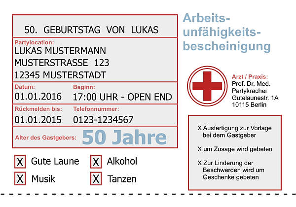 personalisierte Einladungen zum Geburtstag
