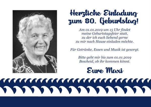 Maritime Einladungskarten zum Geburtstag