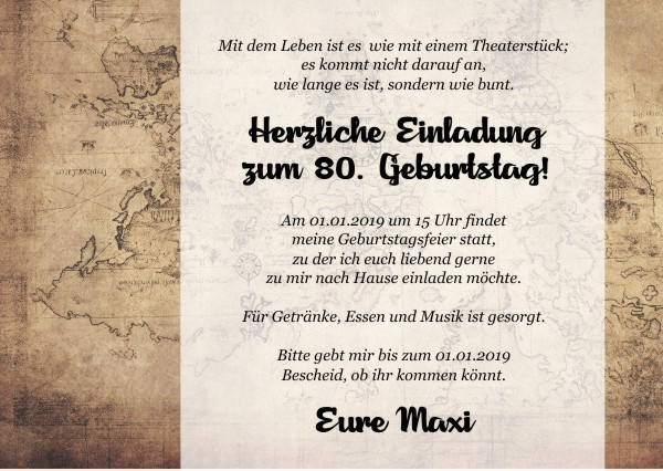 Maritime Einladungskarten zum Geburtstag