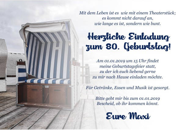 Maritime Einladungskarten zum Geburtstag