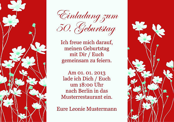 personalisierte Einladungen zum Geburtstag