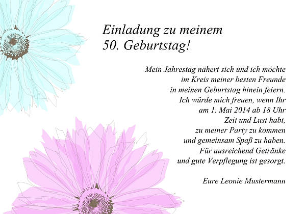 personalisierte Einladungen zum Geburtstag