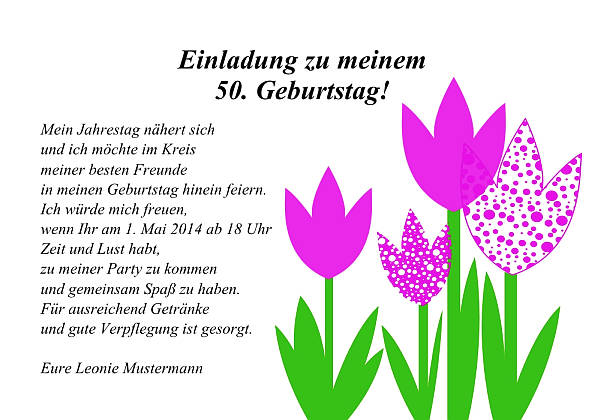 personalisierte Einladungen zum Geburtstag