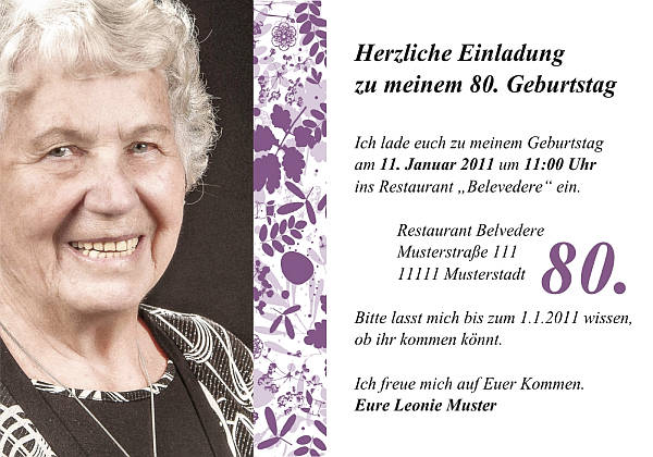 personalisierte Einladungen zum Geburtstag