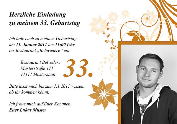 personalisierte Einladungen zum Geburtstag