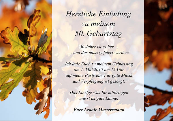 personalisierte Einladungen zum Geburtstag