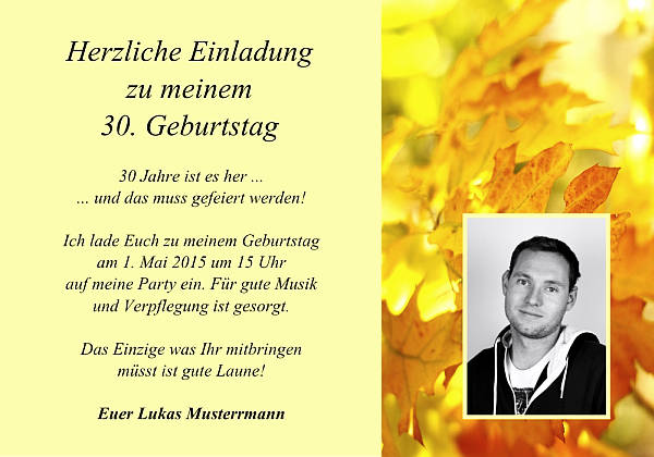 personalisierte Einladungen zum Geburtstag