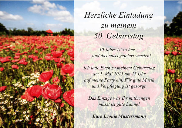 personalisierte Einladungen zum Geburtstag