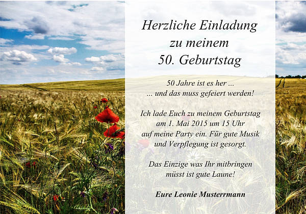 personalisierte Einladungen zum Geburtstag