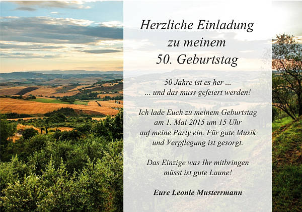 personalisierte Einladungen zum Geburtstag