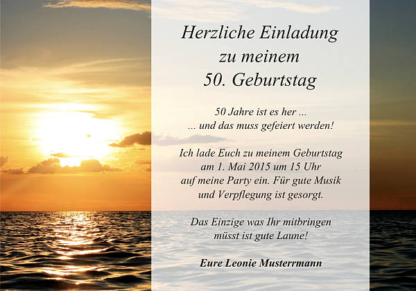 personalisierte Einladungen zum Geburtstag