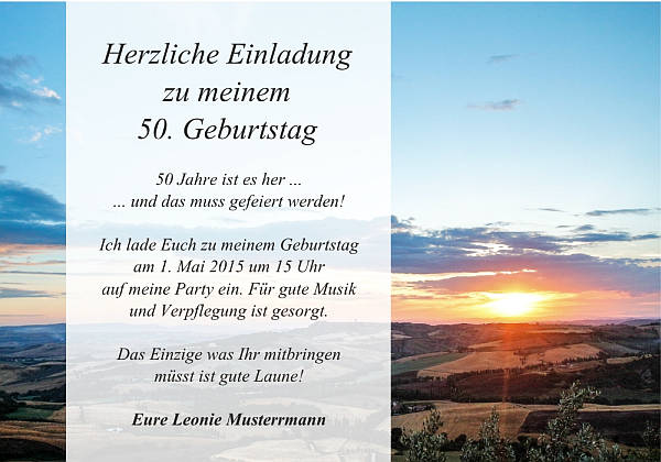 personalisierte Einladungen zum Geburtstag