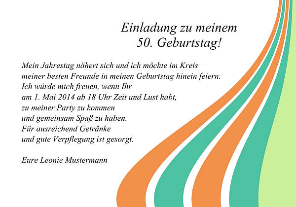 personalisierte Einladungen zum Geburtstag