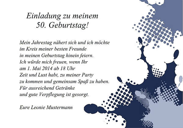 personalisierte Einladungen zum Geburtstag