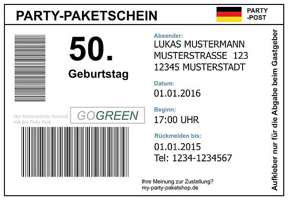 personalisierte Einladungen zum Geburtstag